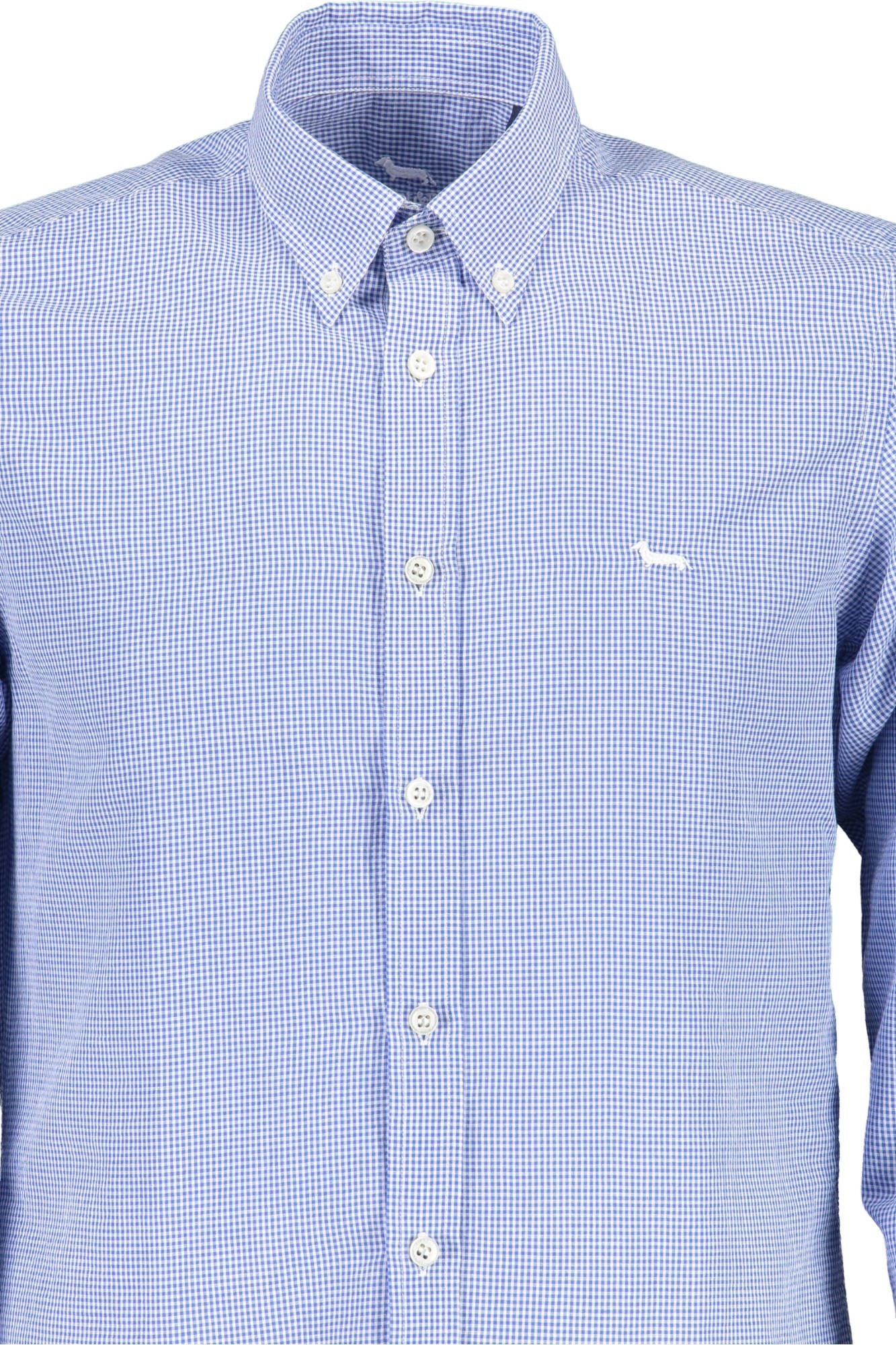 Elegant Slim-Fit Blue Cotton Shirt