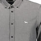 Elegant Black Cotton Men's Tailored Shirt