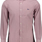 Elegant Red Narrow Fit Long Sleeve Shirt