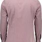 Elegant Red Narrow Fit Long Sleeve Shirt