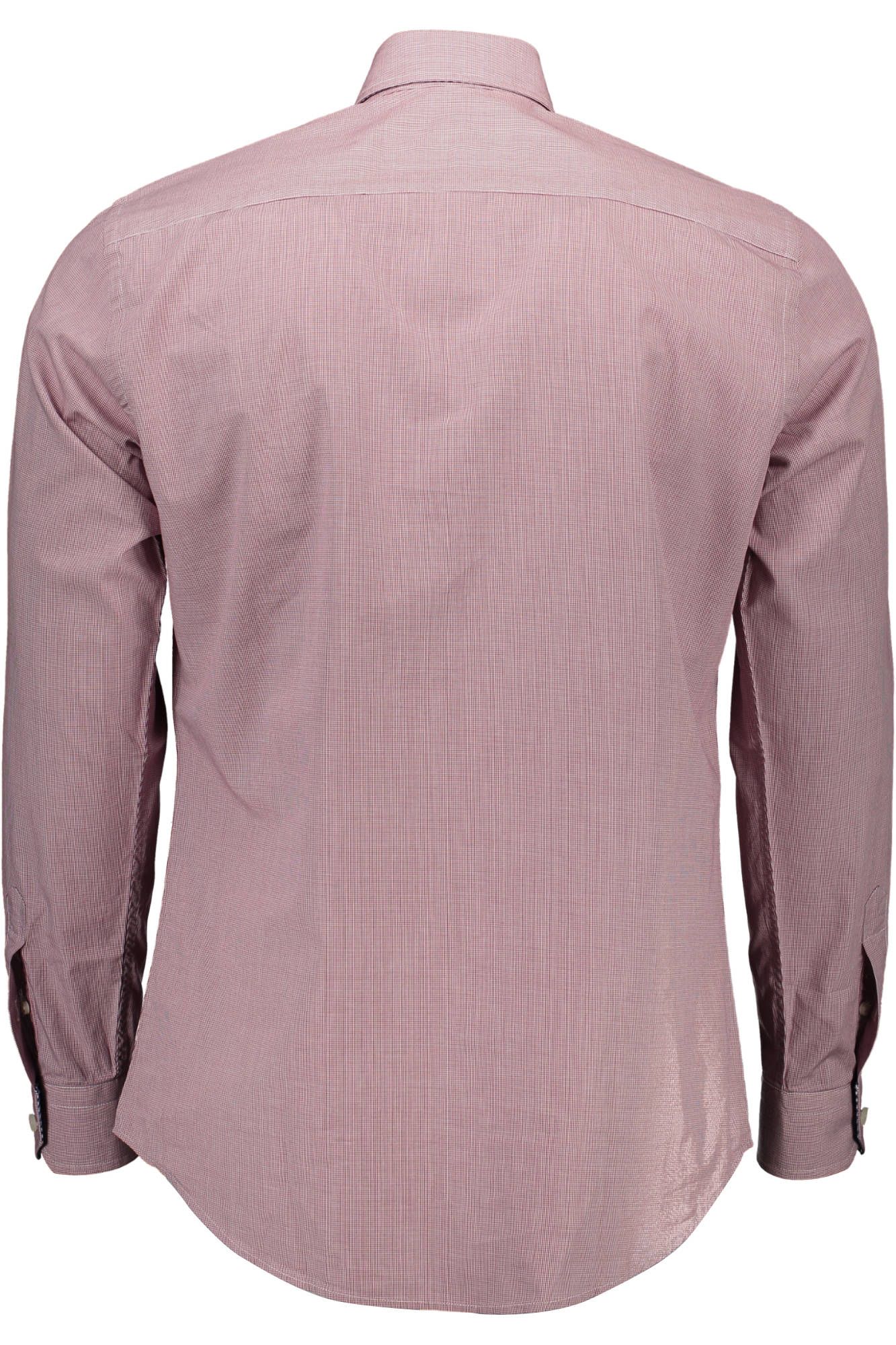 Elegant Red Narrow Fit Long Sleeve Shirt