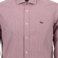 Elegant Red Narrow Fit Long Sleeve Shirt
