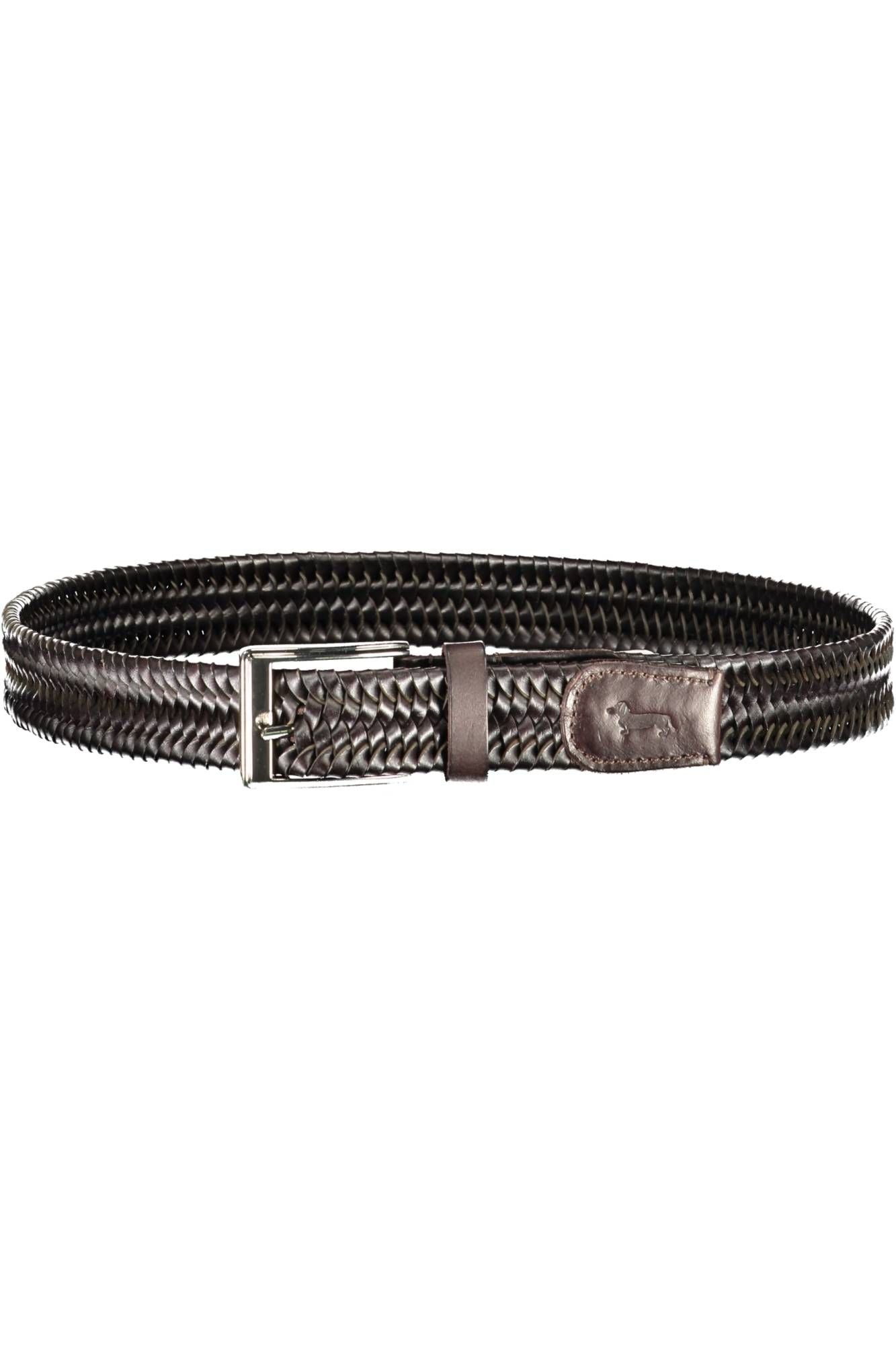 Elegant Brown Leather Belt with Metal Buckle