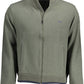 Elegant Green Zip Sweater with Embroidery