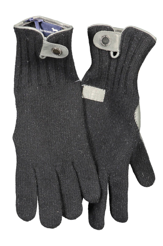 Elegant Wool Gloves with Contrasting Details