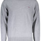 Chic Gray Wool Round Neck Sweater