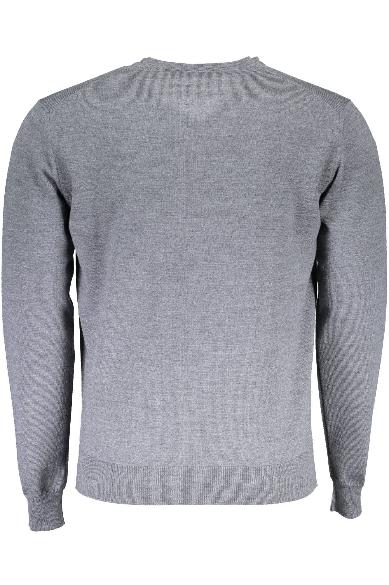 Elegant V-Neck Wool Sweater in Gray