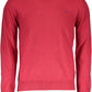 Elegant Red Wool Sweater with Logo Detail