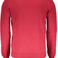 Elegant Red Wool Sweater with Logo Detail
