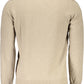 Elegant Beige Crew Neck Sweater with Embroidery