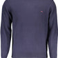 Elegant Blue Contrast Detail Sweater