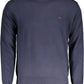 Elegant Blue Cotton Sweater with Logo