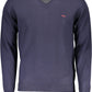 V-Neck Woolen Sweater in Royal Blue