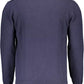 Elegant Blue Contrast Detail Sweater