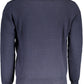 Elegant Blue Cotton Sweater with Logo