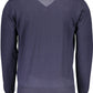 V-Neck Woolen Sweater in Royal Blue