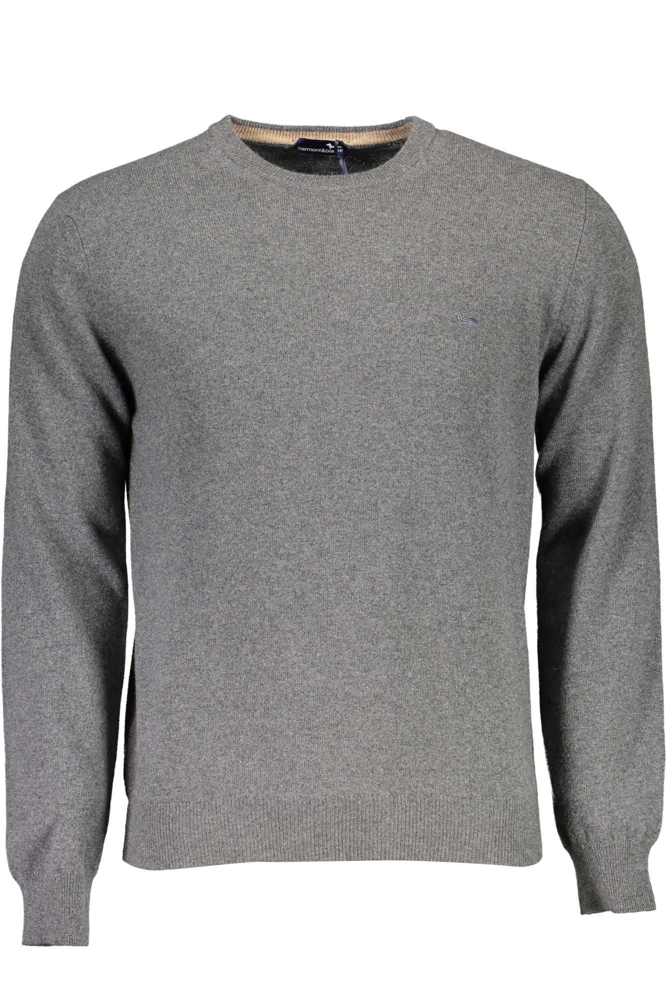 Elegant Gray Wool-Cashmere Men's Sweater