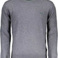 Elegant Gray Wool-Blend Round Neck Sweater