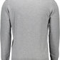 Elegant Gray Sweater with Contrasting Accents
