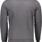 Elegant Gray Wool Sweater with Classic Logo