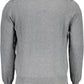 Elegant Grey Cotton Round Neck Sweater