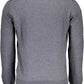 Elegant Gray Wool-Blend Round Neck Sweater