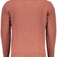 Elegant Pink Crew Neck Sweater with Embroidery