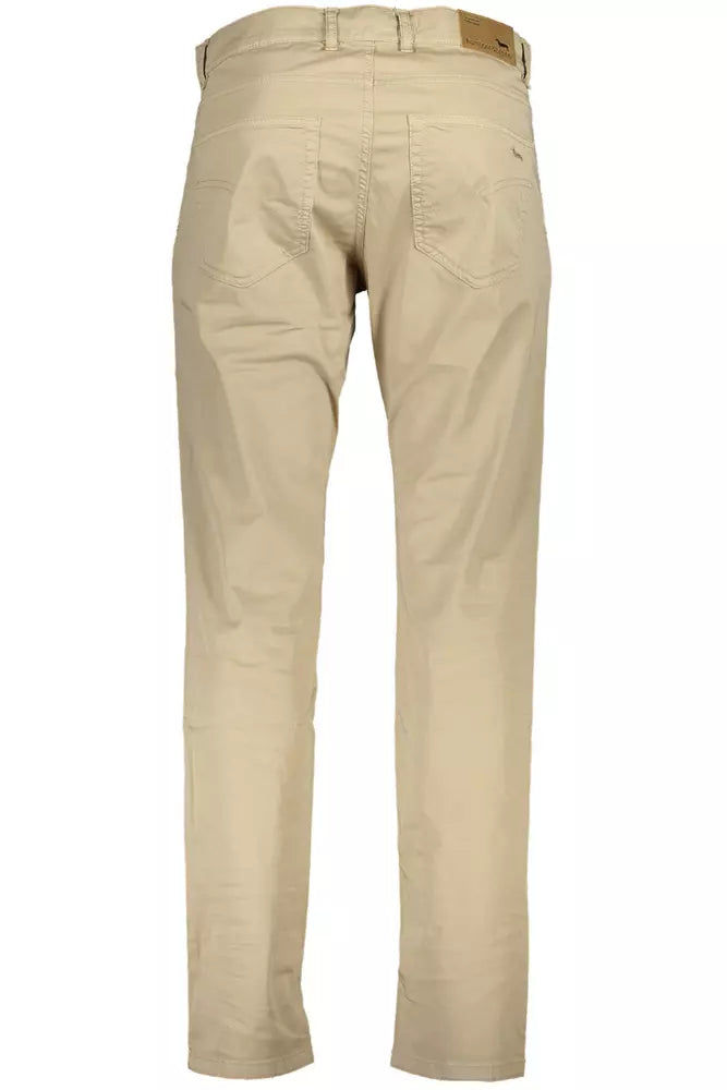 Elegant Beige Slim-Fit Trousers