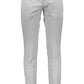 Chic Gray Trousers with Subtle Stretch
