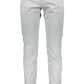 Elegant Gray Cotton Trousers with Signature Logo