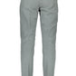 Chic Gray Narrow Fit Embroidered Trousers
