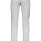 Elegant Gray Cotton Trousers with Signature Logo