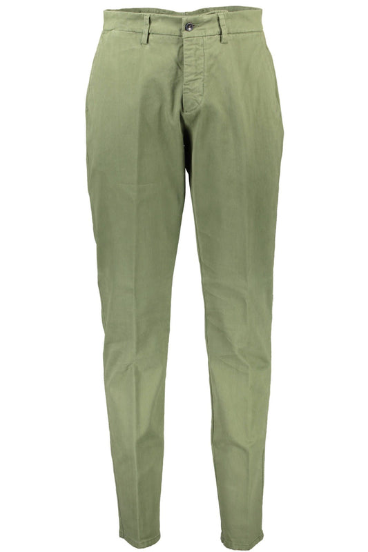 Chic Green Narrow Fit Tailored Trousers