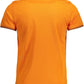 Chic Orange Cotton Polo with Contrast Details