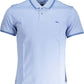 Chic Light Blue Short-Sleeved Polo Shirt
