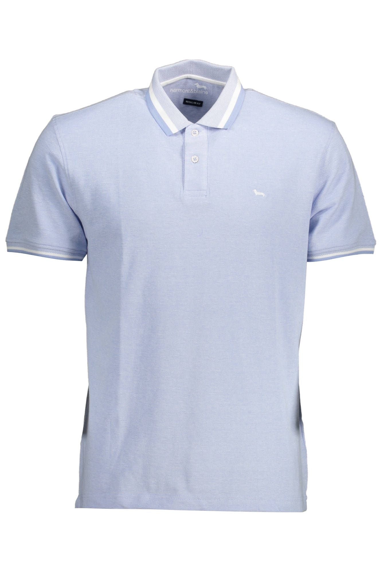 Elegant Light Blue Cotton Polo Shirt