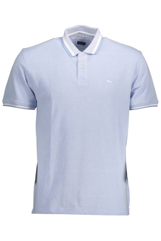 Elegant Light Blue Cotton Polo Shirt