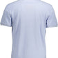 Elegant Light Blue Cotton Polo Shirt