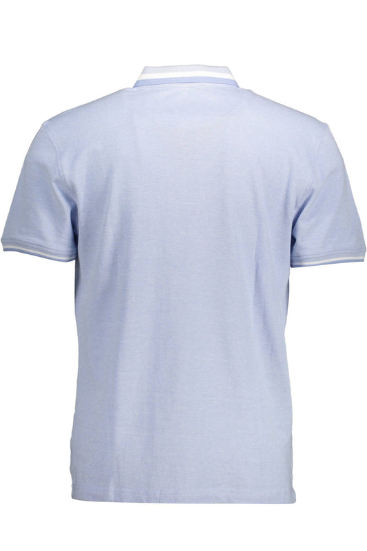 Elegant Light Blue Cotton Polo Shirt