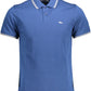 Sophisticated Slim Fit Blue Polo with Contrasting Accents