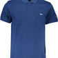 Elegant Short-Sleeved Blue Polo Shirt