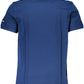 Elegant Short-Sleeved Blue Polo Shirt