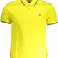 Chic Yellow Slim-Fit Polo with Contrast Detailing
