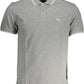Slim-Fit Embroidered Grey Polo Shirt