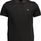 Elegant Black Embroidered Polo Shirt