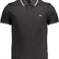 Chic Contrast Detail Polo with Embroidery