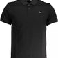 Sleek Black Embroidered Polo for Men