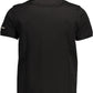 Elegant Black Embroidered Polo Shirt