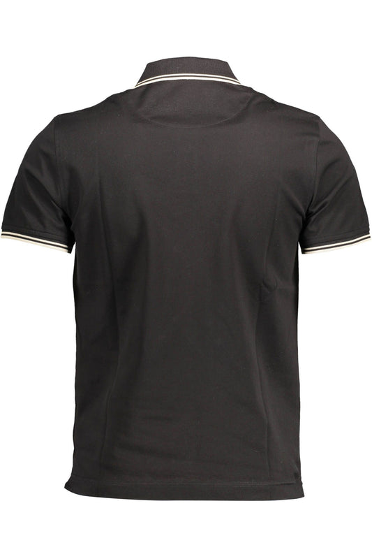 Chic Contrast Detail Polo with Embroidery