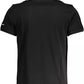 Sleek Black Embroidered Polo for Men